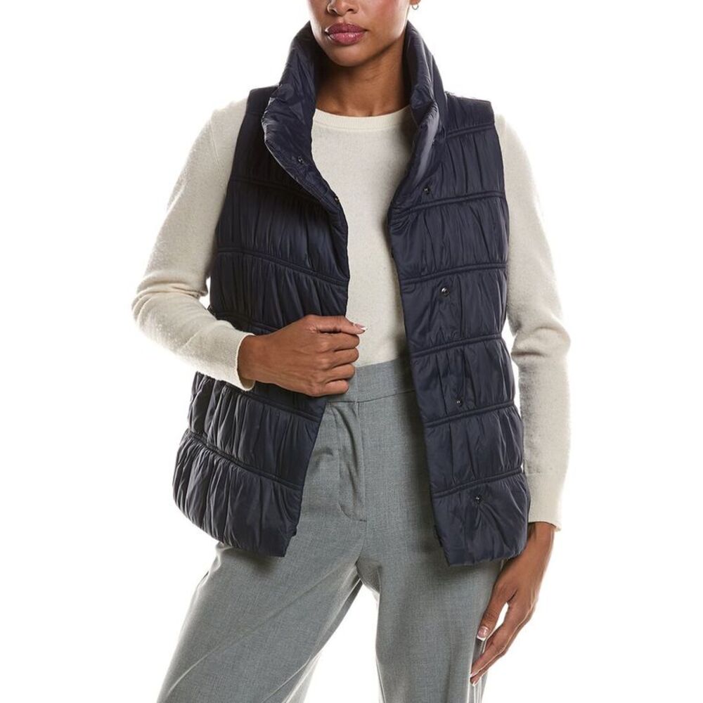 Eileen Fisher Womens  High Collar Vest